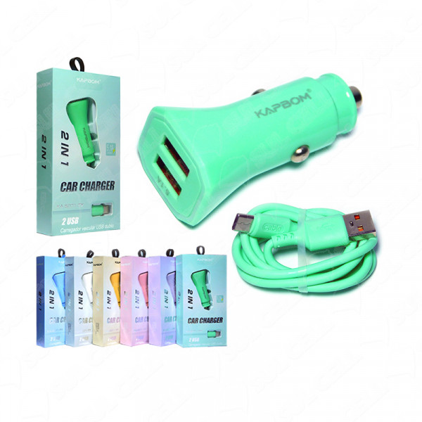  - Carregador de carro    Cod. Carregador carro iphone 2 USB KA-5071-5G